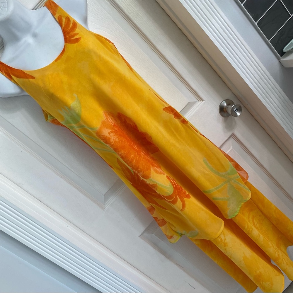 Vintage Maxi dress by My Future Design Yellow and Orange women’s Medium - Picture 2 of 8